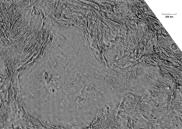 Venera Radar Image of Lakshmi Planum